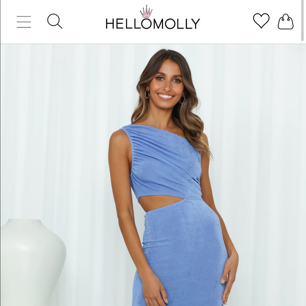 Hello Molly Midi Block It Out Dress (Blue - NWT)